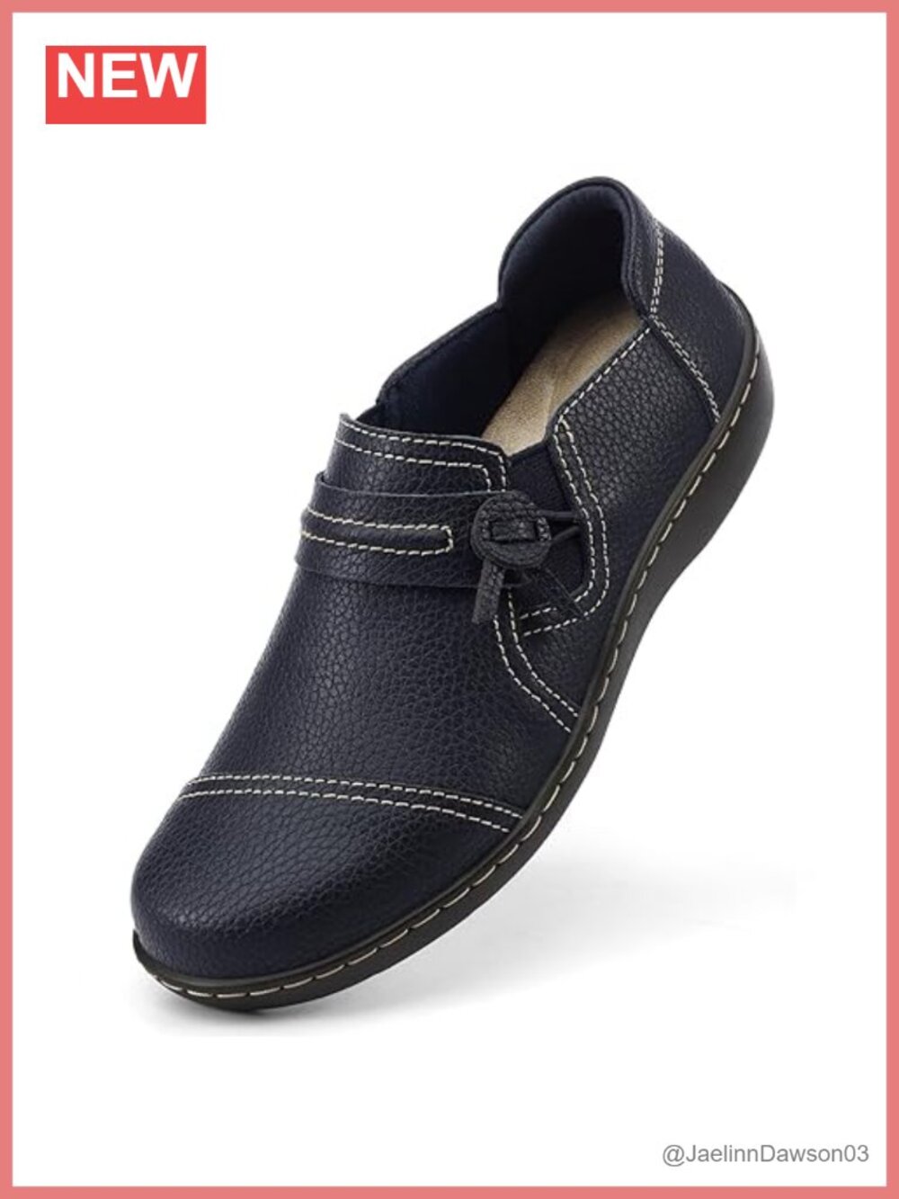 Women's Classic Comfort Leather Loafers Slip-Ons Casual Dress Shoes Lightweight